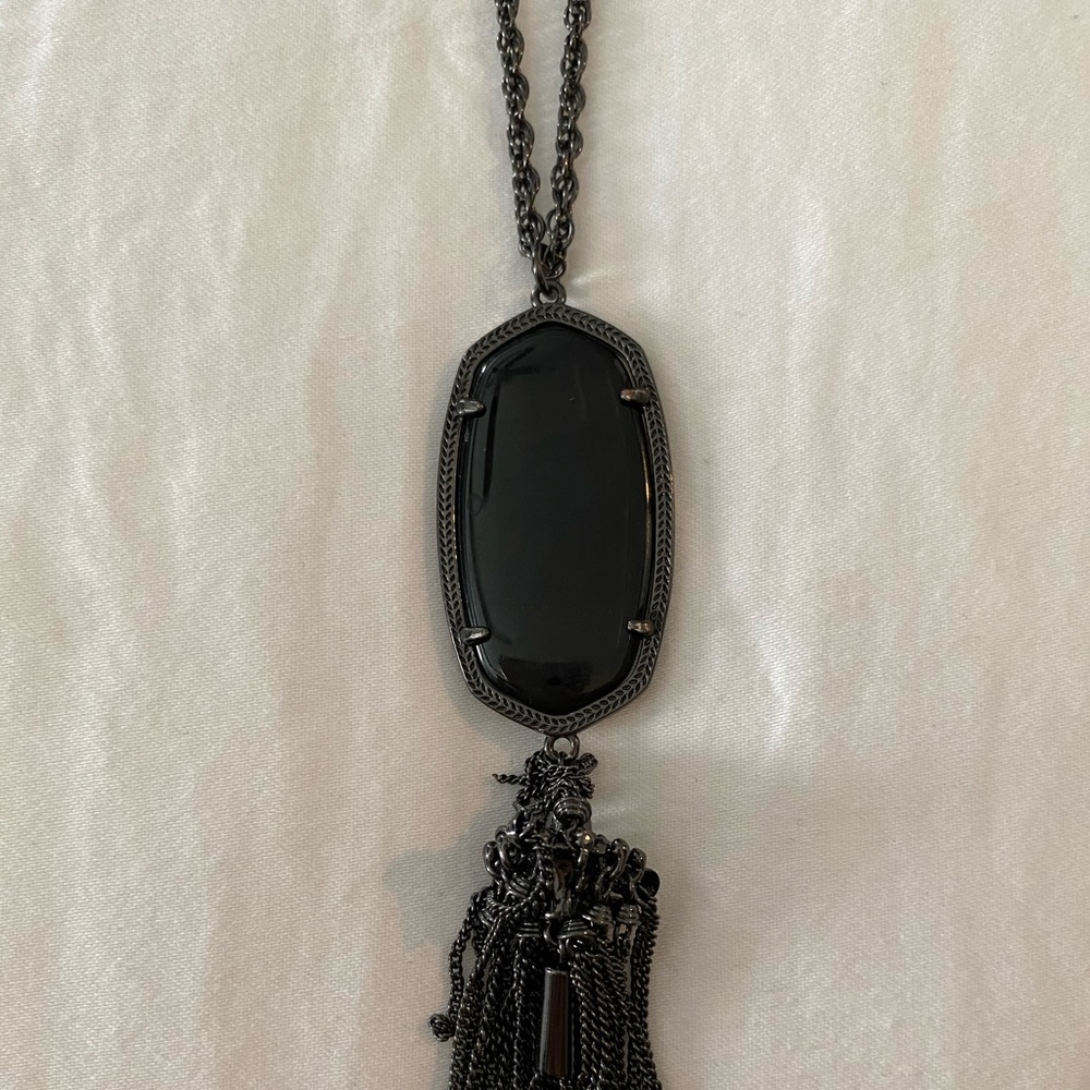 Kendra Scott Black tassel necklace